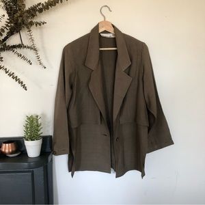 Vintage Anne Klein 100% silk blazer jacket